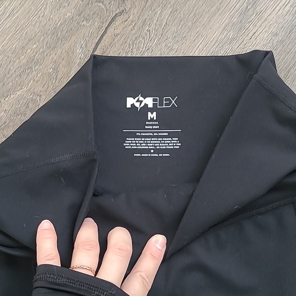 Popflex Crisscross Booty Shorts - Picture 3 of 4